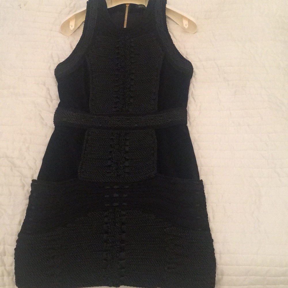 Balmain for H&M black dress, size 8 on the dress.